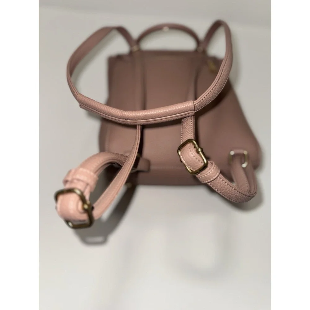 Miztique Daisy Convertible Backpack Purse mauve/dusty rose color vegan leather